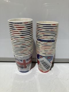 QTY OF UNION JACK PAPER CUPS 250ML