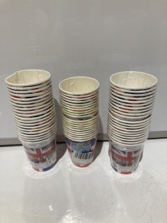 QTY OF UNION JACK PAPER CUPS 250ML