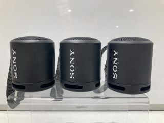 3 X SONY SRS-XB13 WIRELESS SPEAKER BLACK TOTAL RRP £120