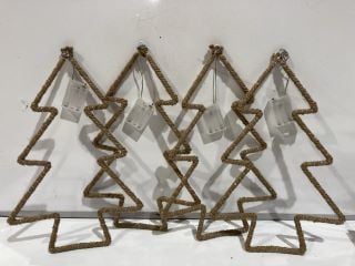 7 X CHRISTMAS HEMP ROPE TREE DECORATION TOTAL RRP £112