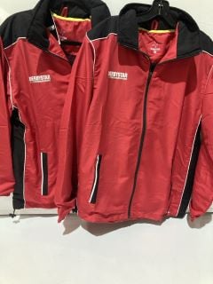 6 X DERBYSTAR TEAMWEAR JACKET RED/BLACK MEDIUM