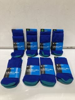 BOX OF MITRE MERCURY TEAMWEAR SOCKS JUNIOR SIZE BLUE