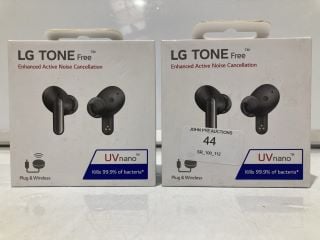 2 X LG TONE FREE UFP9 ENHANCED ACTIVE NOISE CANCELLATION EARBUDS BLACK TOTAL RRP £286