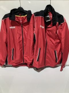 5 X DERBYSTAR TEAMWEAR JACKET RED/BLACK MEDIUM