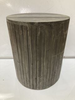 INDOOR/OUTDOOR RECYCLED WOOD STOOL AND PLANT STAND COCOA