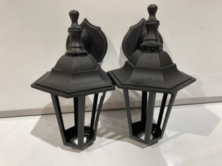 QTY OF OUTDOOR WALL LIGHTS BLACK