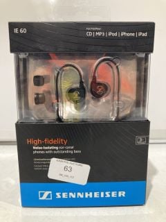 SENNHEISER IE 60 IN-EAR HEADPHONES BLACK RRP £80