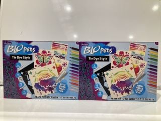 7 X JOHN ADAMS BLO PENS TIE DYE STYLE