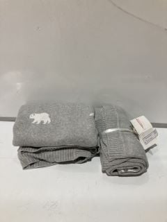 A QTY OF THE WHITE COMPANY ITEMS TO INCLUDE LUUBLINGY LUMI BLANKET - GREY - TOTAL RRP £138