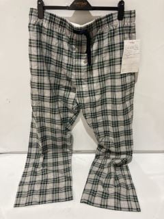 THE WHITE COMPANY MENS FLANNEL NOVELTY PULL ON - EXTRA LARGE - GREEN - TOTAL RRP £126