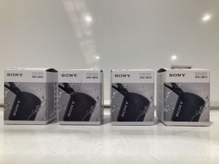 4 X SONY SRS-XB13 WIRELESS SPEAKER BLACK TOTAL RRP £160