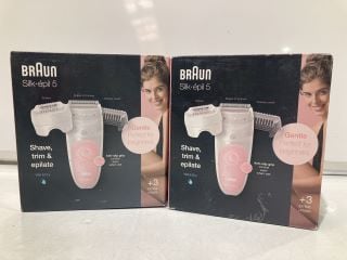 2 X BRAUN SILK  EPIL 5 TRIMMER RRP £218