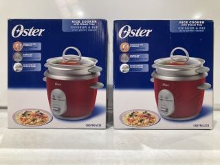 2 X OSTER RICE COOKER RED TOTAL RRP £72