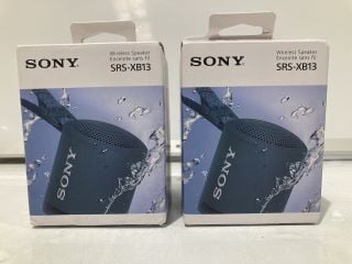 2 X SONY SRS-XB13 WIRELESS SPEAKER BLACK TOTAL RRP £80