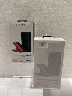 2 X MOPHIE POWERSTATION GO RUGGED COMPACT TOTAL RRP £100