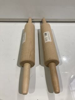 BOX OF WOODEN ROLLING PIN