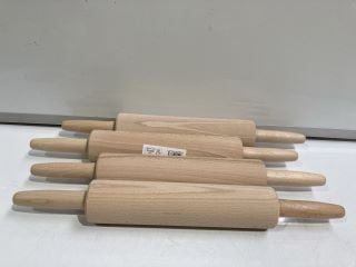 QTY OF REVOLVING WOODEN ROLLING PIN