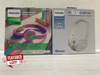 PHILIPS WIRELESS KIDS HEADPHONES 4000 SERIES TO INC PHILIPS HEADPHONES 2000 SERIES BLUETOOTH TOTAL RRP £100