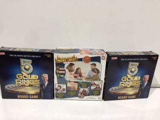 QTY OF IDEAL 5 GOLD RINGS BOARD GAMES