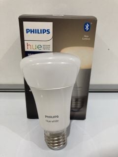 BOX OF ASSORTED ITEMS TO INCLUDE PHILIPS HUE WIRELESS LIGHTING BULB - WHITE