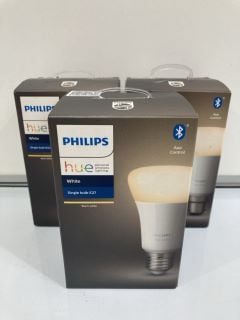 BOX OF ASSORTED ITEMS TO INCLUDE PHILIPS HUE WIRELESS LIGHTING BULB - WHITE