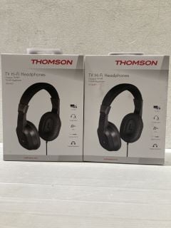 2 X THOMSON HED4407 TV HEADPHONES TOTAL RRP £80