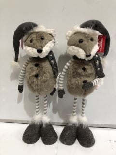 2 X CHRISTMAS DECORATION MOUSE