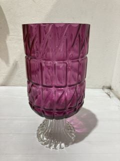 QTY OF ASSORTED ITEMS TO INCLUDE GIFT DECOR PINK CANDLE HOLDER