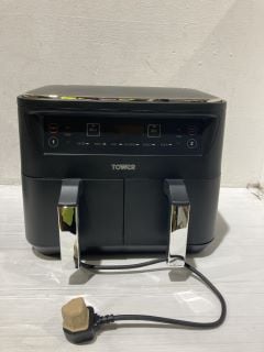 2 X ITEMS INCLUDING TOWER DUEL TRAY AIR FRYER