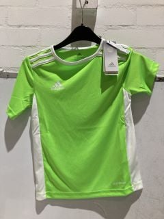 QTY OF CLOTHING INCLUDING NEON GREEN X SMALL JERSEY