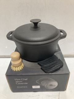 2 X MON CHEF 26CM CASSEROLE POT