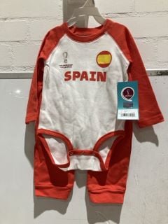 QTY OF CLOTHING INCLUDING FIFA WORLD CUP 2022 SPAIN UNIFORM 18MTHS