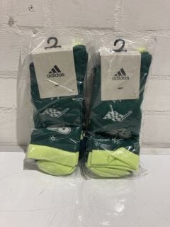 QTY OF ADIDAS GREEN SOCKS LARGE