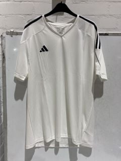 2 X ADIDAS WHITE AND BLACK TEE XL