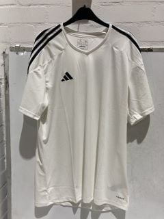 2 X ADIDAS WHITE AND BLACK TEE XL