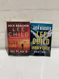 QTY OF BOOKS INCLUDING THE NEW JACK REACHER LEE CHILD AND ANDREW CHILD NO PLAN B