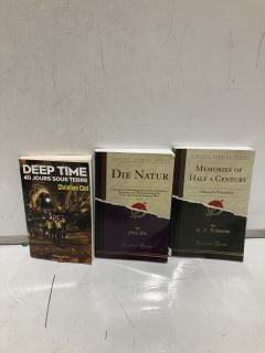 QTY OF BOOKS INCLUDING DEEP TIME 40 JOURS SOUS TERRE CHRISTIAN CLOT