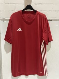 3 X ADIDAS BURGUNDY TEE XL