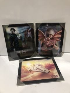 QTY OF FRAMES INCLUDING FRAMED HARRY POTTER POSTER