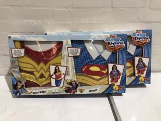 4 X DC SUPERHERO GIRLS WONDER WOMAN AND SUPERGIRL COSTUME