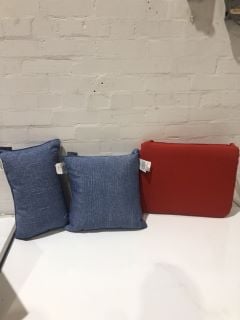 QTY OF ITEMS INCLUDING SMALL SQUARE DENIM BLUE PILLOW