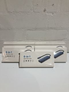 QTY OF 6 IN 1 USB TYPE C HUB