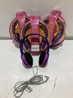 QTY OF PHILIPS KIDS HEADPHONES