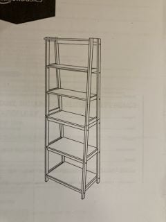 3 X CLASSIC 5 TIER OPEN BOOKCASE WITH SOLID RUBBER WOOD