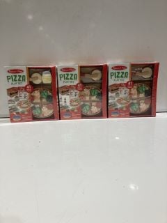 3X MELISSA & DOUG PIZZA PLAY SET 41 PIECES