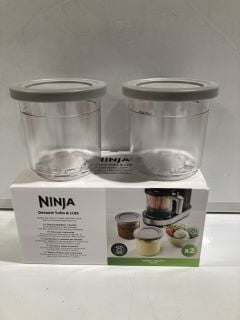 QTY OF NINJA DESSERT TUBS & LIDS