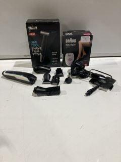 QTY OF ASSORTED ITEMS TO INC BRAUN SILK EPILATOR