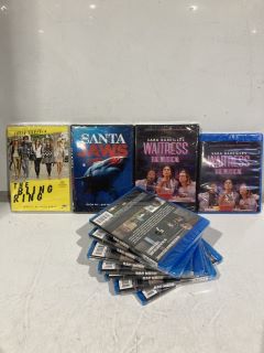 QTY OF ASSORTED CV FILMS TO INCLUDE SANTA JAWS, THE BLING RING 18+ ID MAY BE REQUIRED