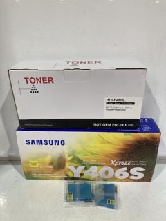 QTY OF ASSORTED ITEMS TO INCLUDE SAMSUNG PRINTER SERIES C41x Y406S