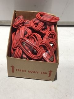 A QTY OF USB TYPE C RED CABLE